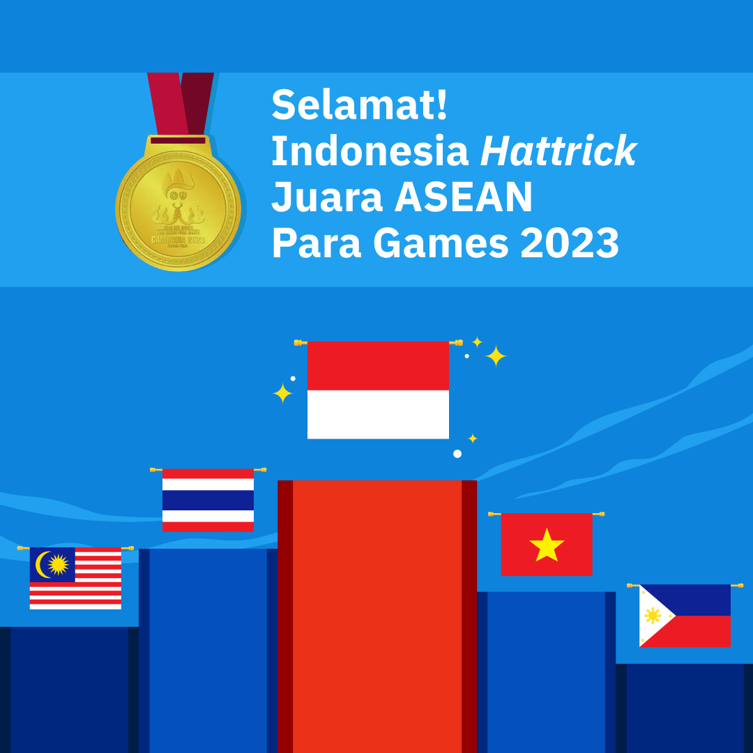 Selamat! Indonesia Hattrick Juara ASEAN Para Games