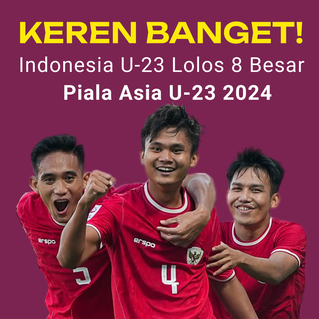 Indonesia U-23 Lolos 8 Besar Piala Asia AFC U-23 Qatar 2024