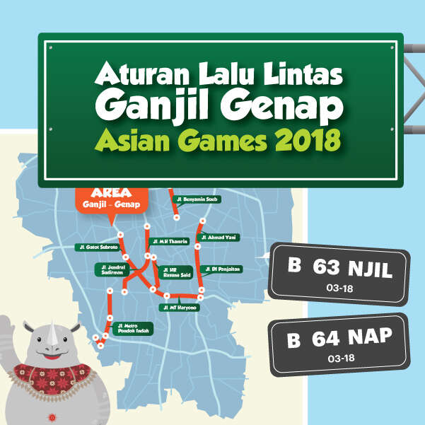 Aturan Lalu Lintas Ganjil Genap Asian Games 2018