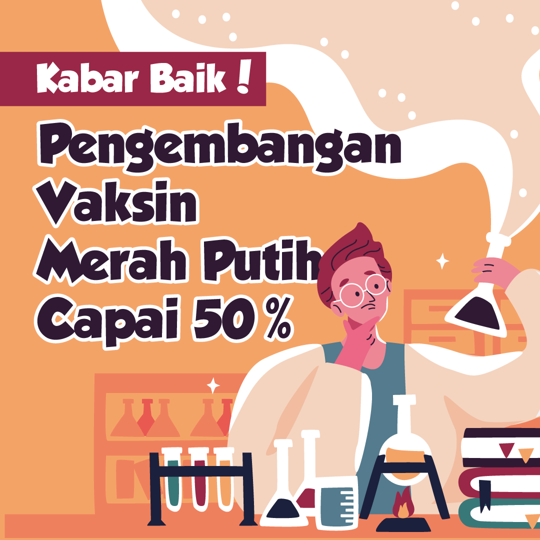 Kabar Baik! Pengembangan Vaksin Merah Putih Capai 50%