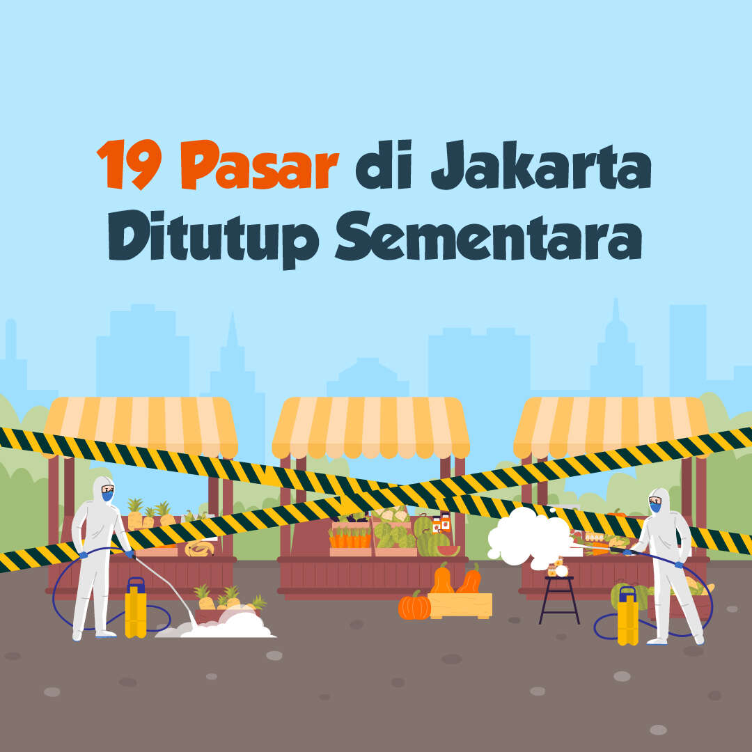 19 Pasar di Jakarta Ditutup Sementara
