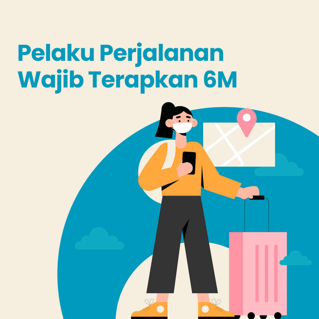 Pelaku Perjalanan Wajib Terapkan 6M
