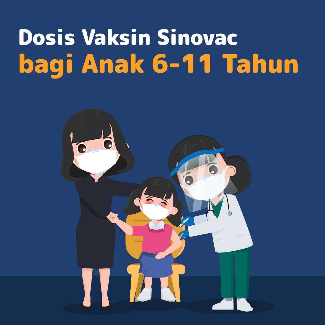 Dosis Vaksin Sinovac bagi Anak 6-11 Tahun