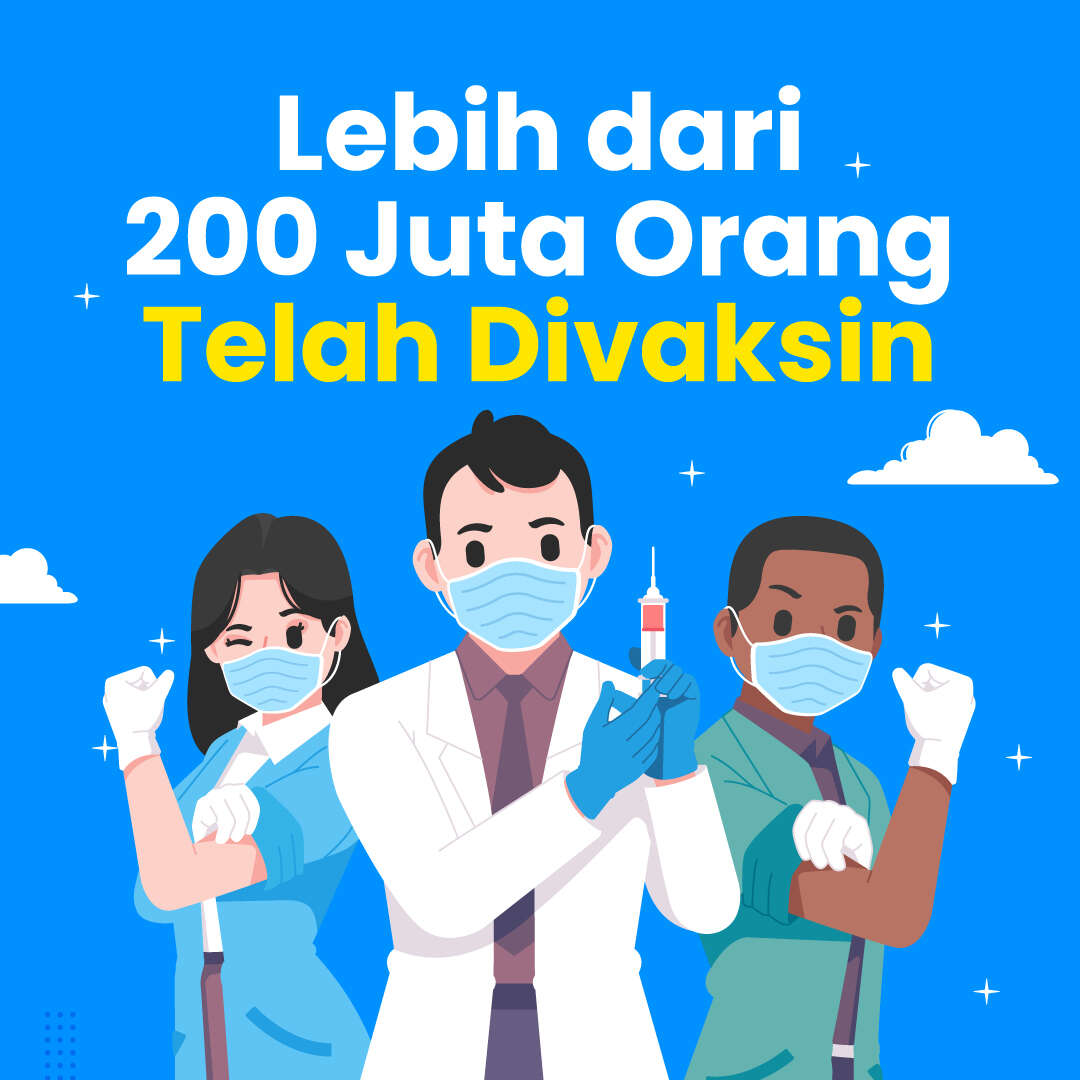 Lebih dari 200 Juta Orang Telah Divaksin