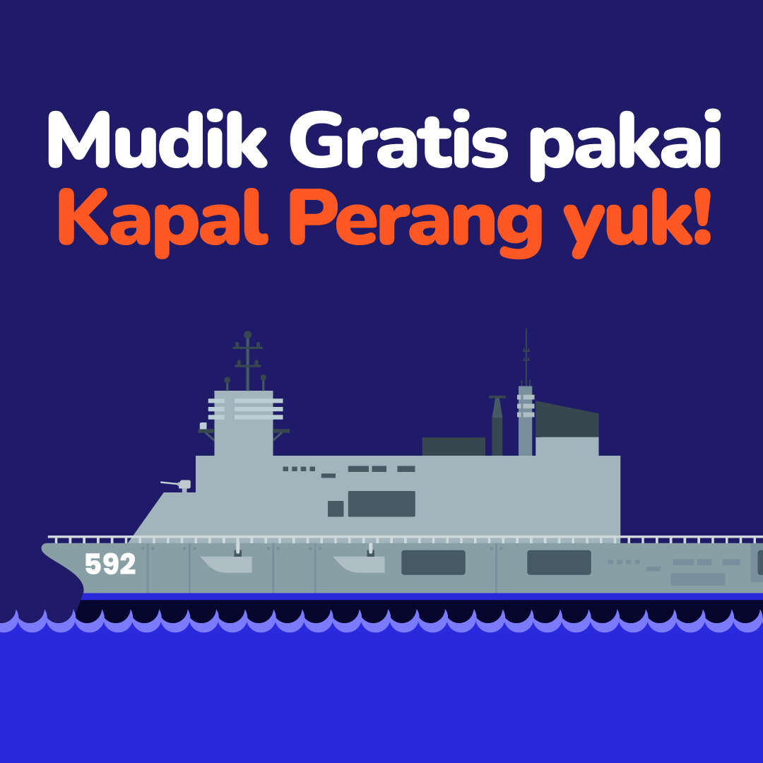 Mudik Gratis Naik Kapal Perang