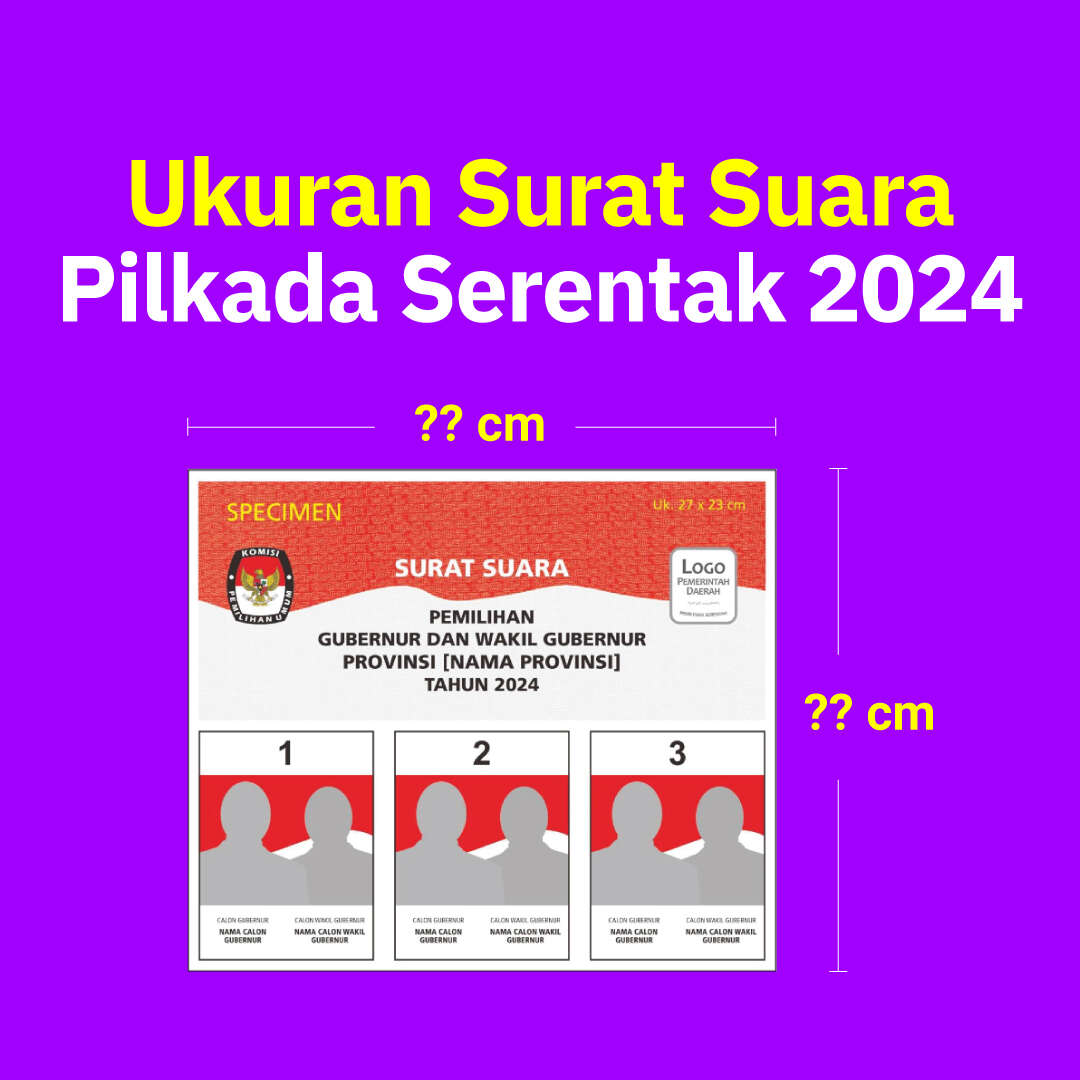 Ukuran Surat Suara  Pilkada Serentak 2024